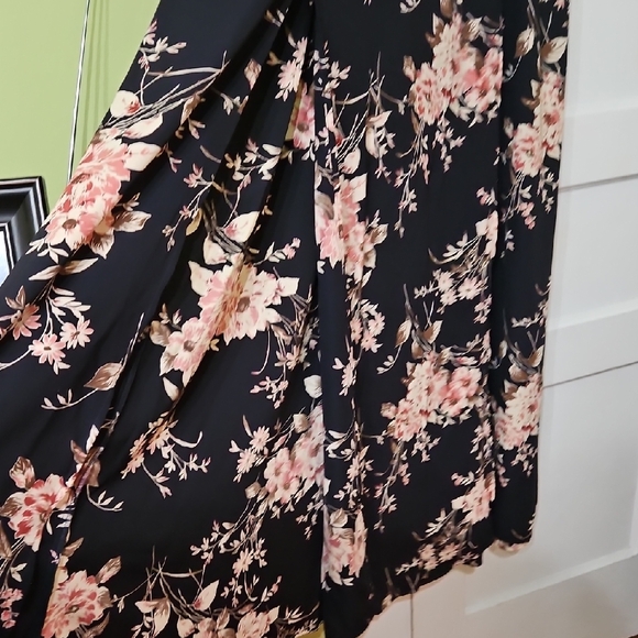 Lulu's Black and Pink Floral Backless Dress - Picture 7 of 7